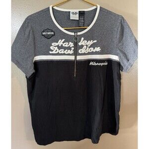 HARLEY DAVIDSON LADIES  WOMENS EMBROIDERED  CASUAL SHIRT SIZE 1w